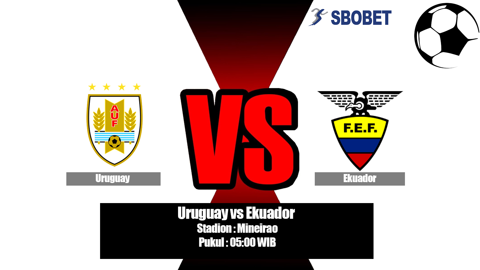 Prediksi Bola Uruguay vs Ekuador 17 Juni 2019
